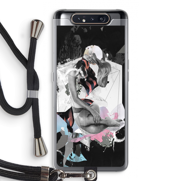 Camouflage de sommeil: Samsung Galaxy A80 Transparant Hoesje met koord