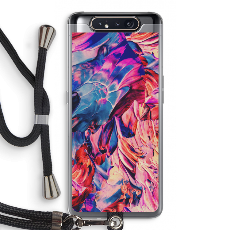 Pink Orchard: Samsung Galaxy A80 Transparant Hoesje met koord