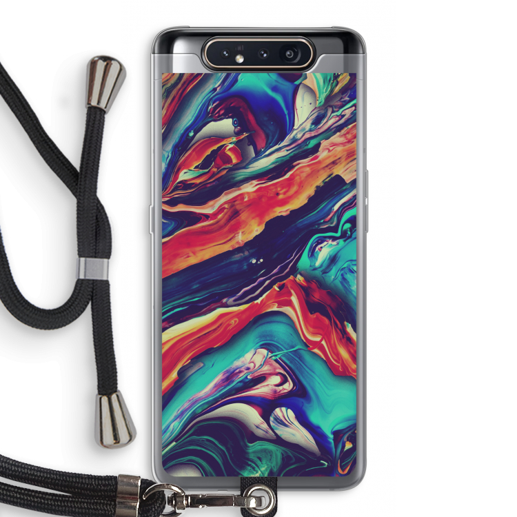 Chameleon Sun: Samsung Galaxy A80 Transparant Hoesje met koord