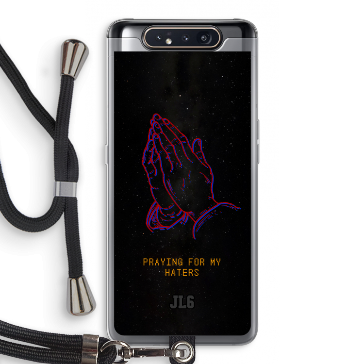 Praying For My Haters: Samsung Galaxy A80 Transparant Hoesje met koord