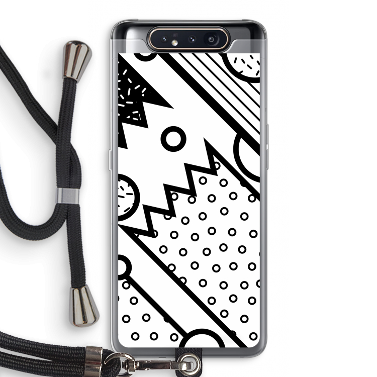 Pop Art #4: Samsung Galaxy A80 Transparant Hoesje met koord
