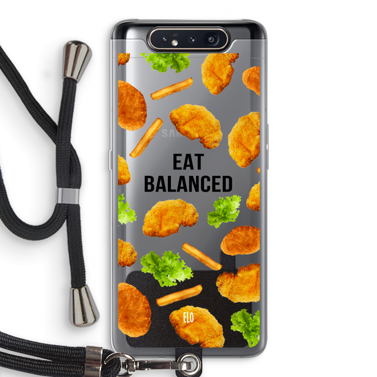 Eat Balanced: Samsung Galaxy A80 Transparant Hoesje met koord