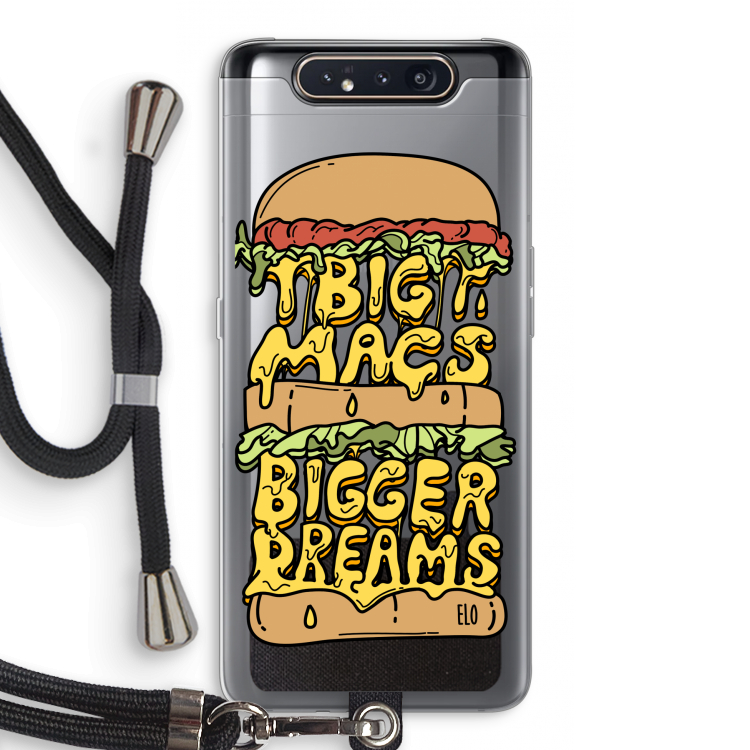 Big Macs Bigger Dreams: Samsung Galaxy A80 Transparant Hoesje met koord