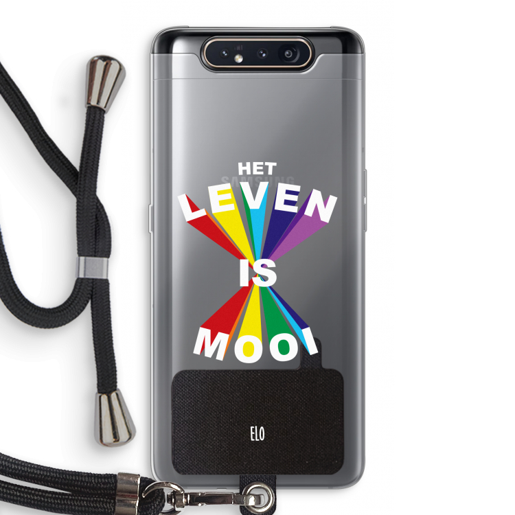 Het Leven Is Mooi: Samsung Galaxy A80 Transparant Hoesje met koord