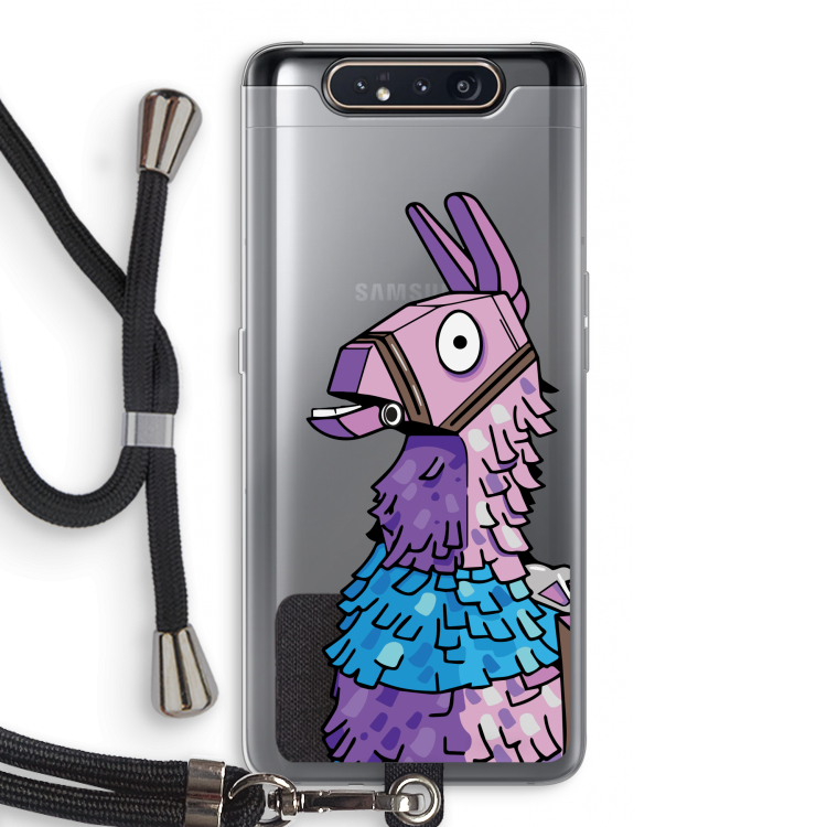 Lama: Samsung Galaxy A80 Transparant Hoesje met koord