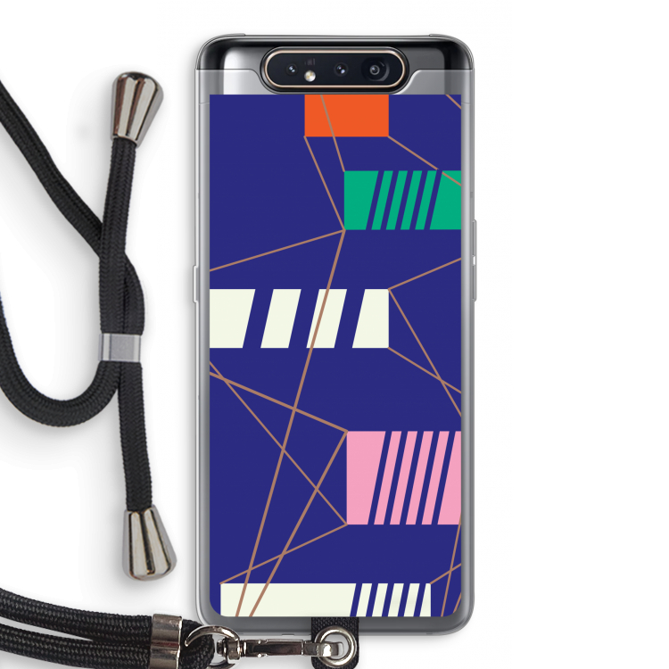 Gestalte 5: Samsung Galaxy A80 Transparant Hoesje met koord