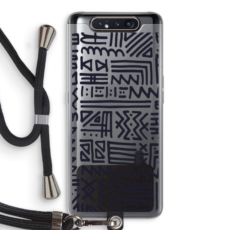 Marrakech print: Samsung Galaxy A80 Transparant Hoesje met koord