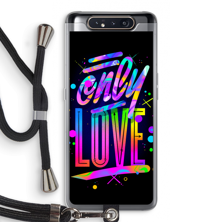 Only Love: Samsung Galaxy A80 Transparant Hoesje met koord