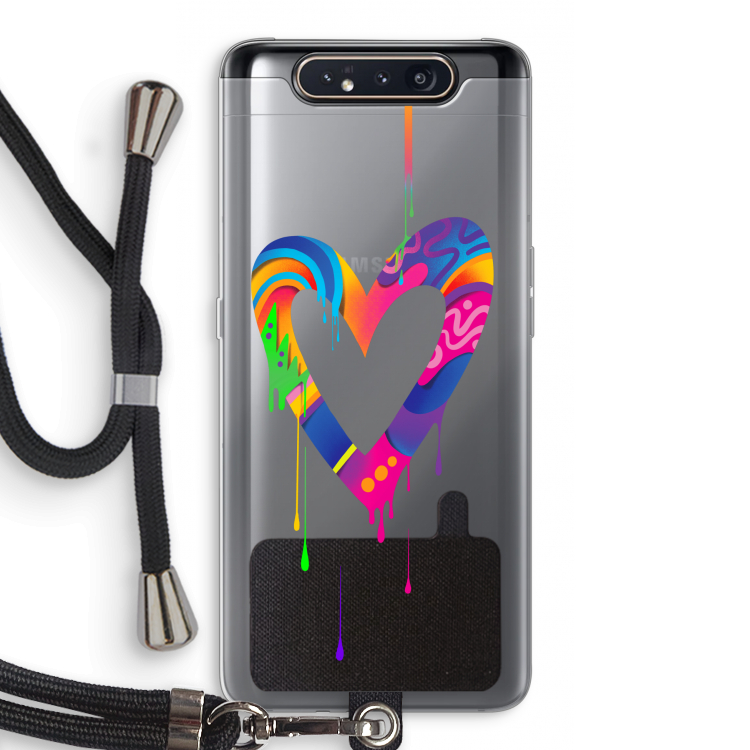 Melts My Heart: Samsung Galaxy A80 Transparant Hoesje met koord