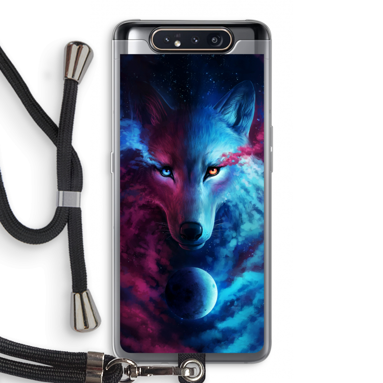 Where Light And Dark Meet: Samsung Galaxy A80 Transparant Hoesje met koord