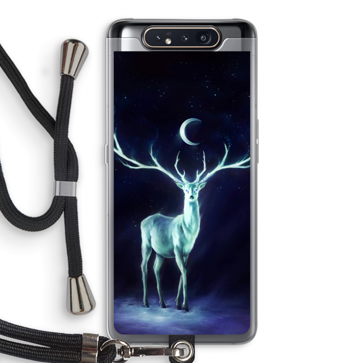 Nightbringer: Samsung Galaxy A80 Transparant Hoesje met koord