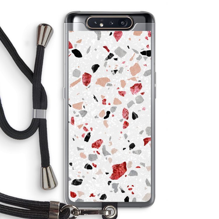 Terrazzo N°12: Samsung Galaxy A80 Transparant Hoesje met koord