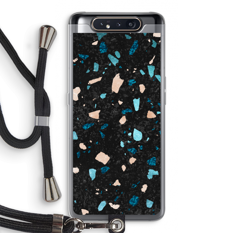 Terrazzo N°11: Samsung Galaxy A80 Transparant Hoesje met koord