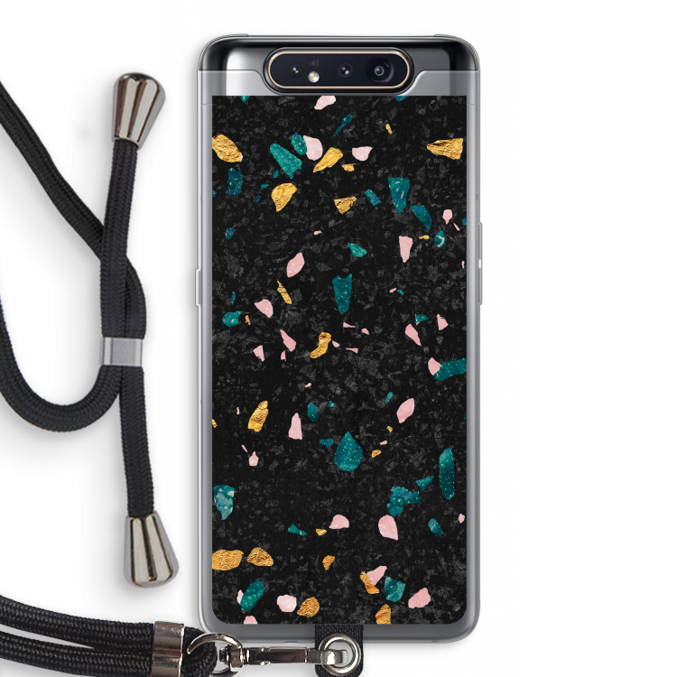 Terrazzo N°10: Samsung Galaxy A80 Transparant Hoesje met koord