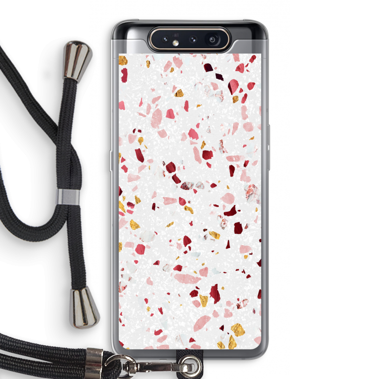 Terrazzo N°9: Samsung Galaxy A80 Transparant Hoesje met koord