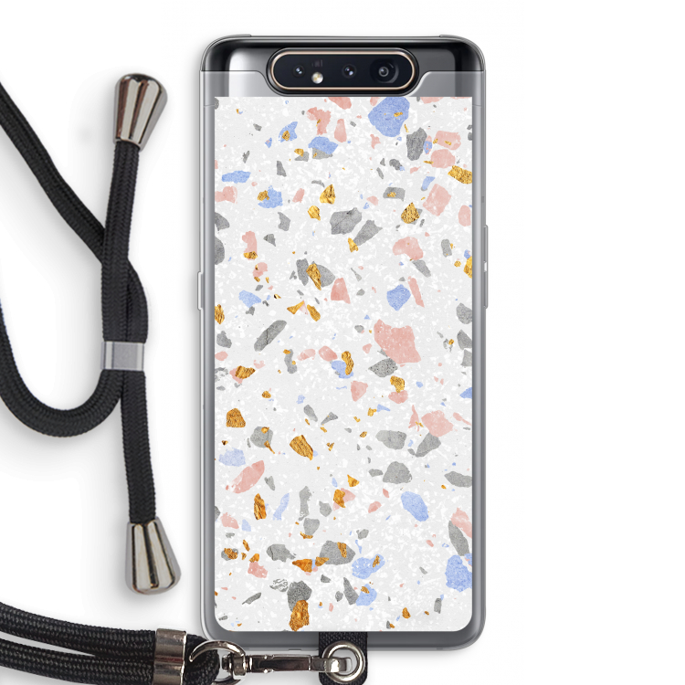 Terrazzo N°8: Samsung Galaxy A80 Transparant Hoesje met koord