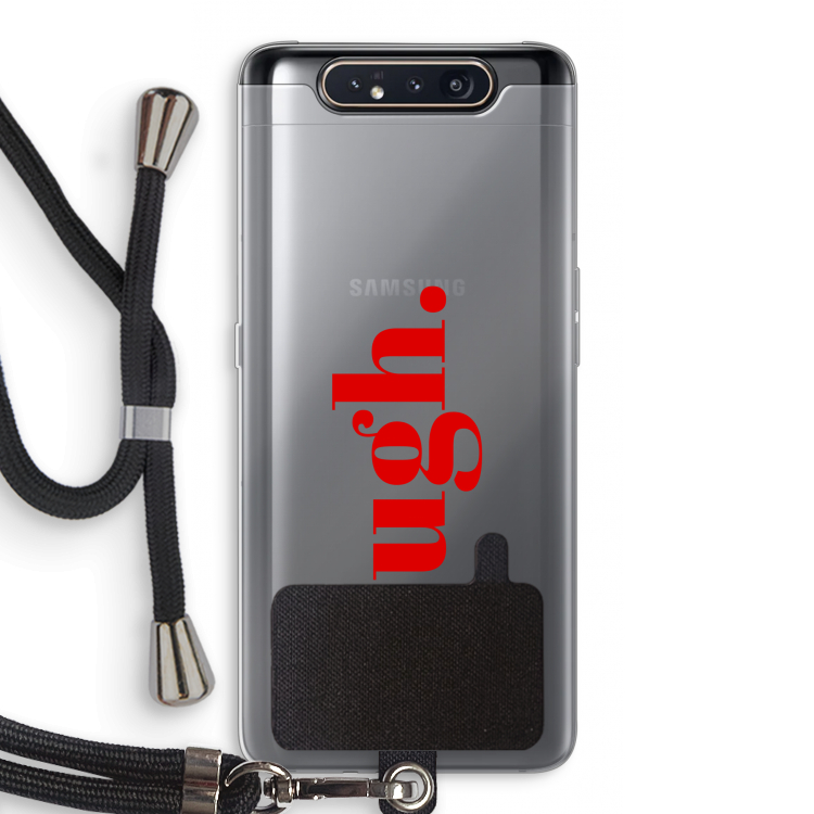 Ugh: Samsung Galaxy A80 Transparant Hoesje met koord