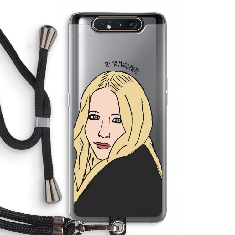 Mary Kate: Samsung Galaxy A80 Transparant Hoesje met koord