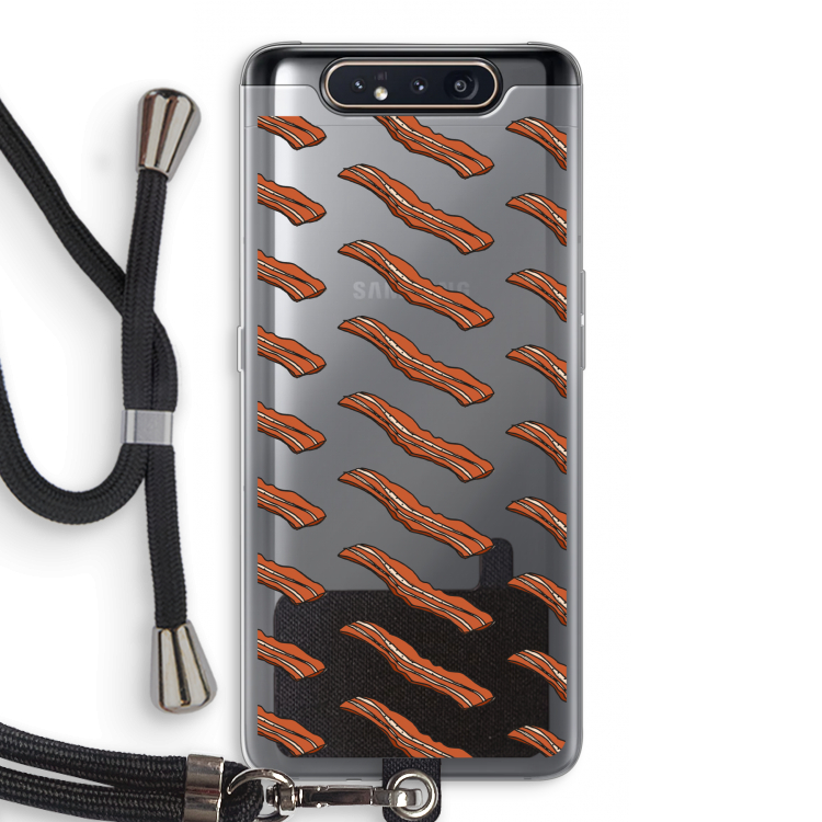 Bacon to my eggs #2: Samsung Galaxy A80 Transparant Hoesje met koord