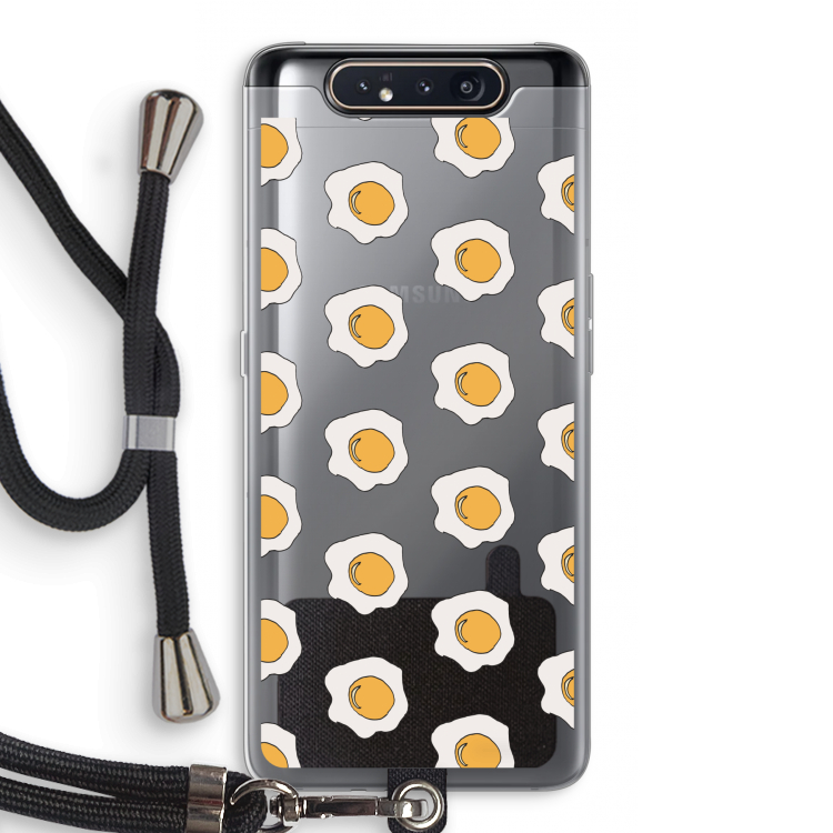 Bacon to my eggs #1: Samsung Galaxy A80 Transparant Hoesje met koord