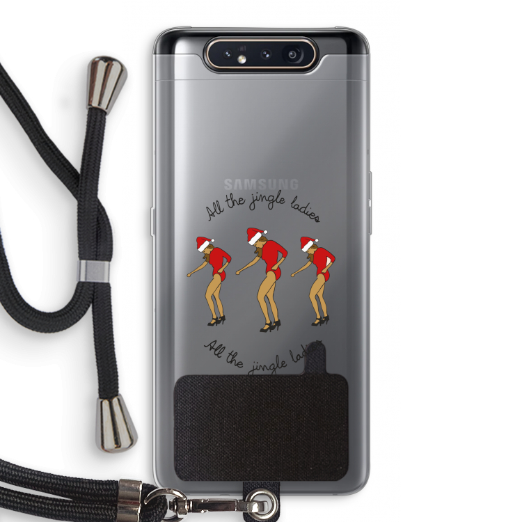 Jingle Ladies: Samsung Galaxy A80 Transparant Hoesje met koord