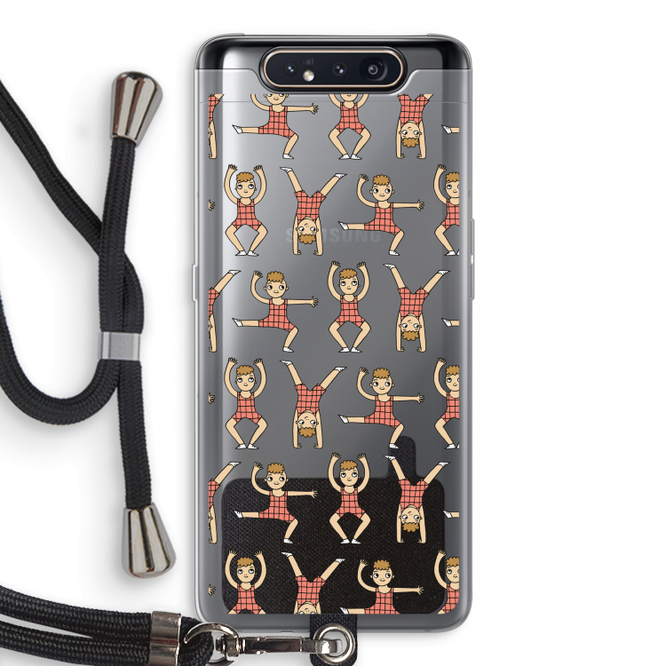 Gymboys: Samsung Galaxy A80 Transparant Hoesje met koord