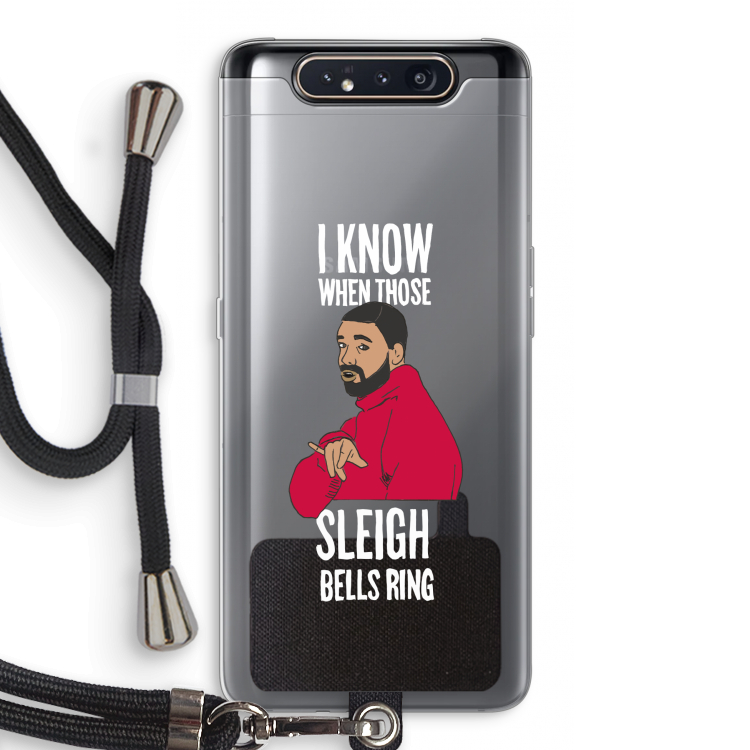 Sleigh Bells Ring: Samsung Galaxy A80 Transparant Hoesje met koord