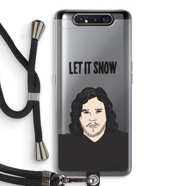 Let It Snow: Samsung Galaxy A80 Transparant Hoesje met koord