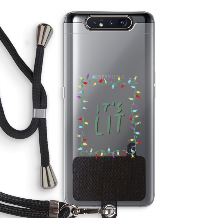 It's Lit: Samsung Galaxy A80 Transparant Hoesje met koord