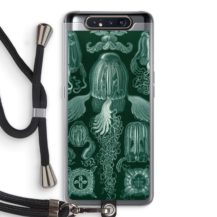 Haeckel Cubomedusae: Samsung Galaxy A80 Transparant Hoesje met koord