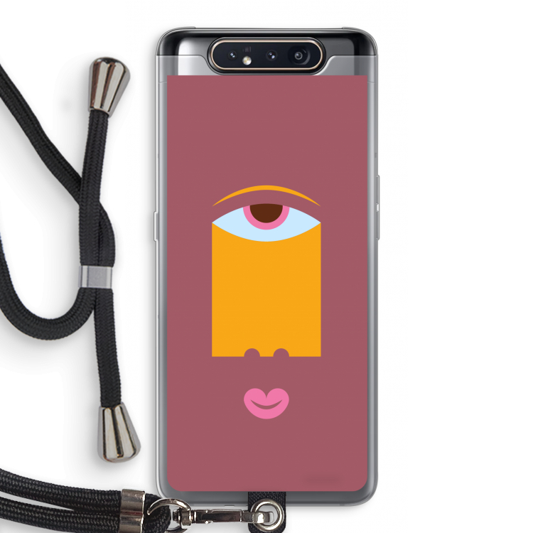 Mono V: Samsung Galaxy A80 Transparant Hoesje met koord