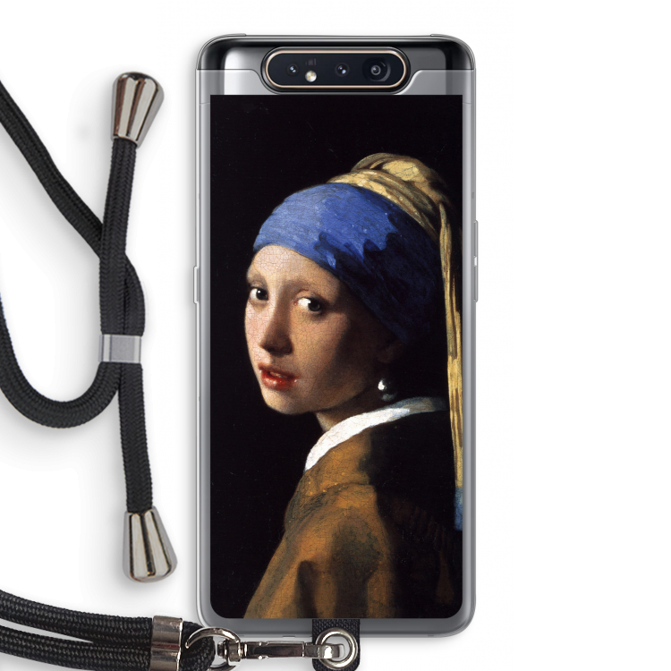 The Pearl Earring: Samsung Galaxy A80 Transparant Hoesje met koord