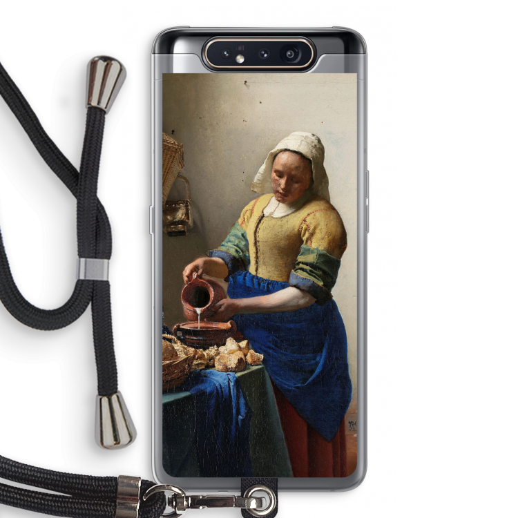 The Milkmaid: Samsung Galaxy A80 Transparant Hoesje met koord