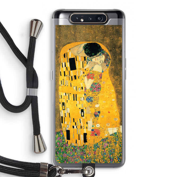 Der Kuss: Samsung Galaxy A80 Transparant Hoesje met koord