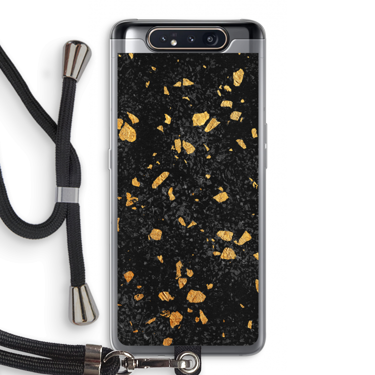 Terrazzo N°7: Samsung Galaxy A80 Transparant Hoesje met koord
