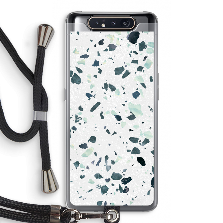 Terrazzo N°2: Samsung Galaxy A80 Transparant Hoesje met koord