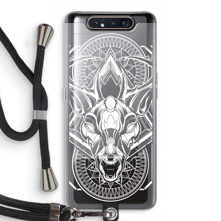 Oh Deer: Samsung Galaxy A80 Transparant Hoesje met koord