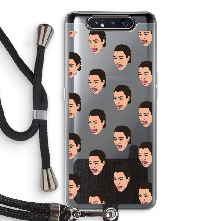 Ugly Cry Call: Samsung Galaxy A80 Transparant Hoesje met koord