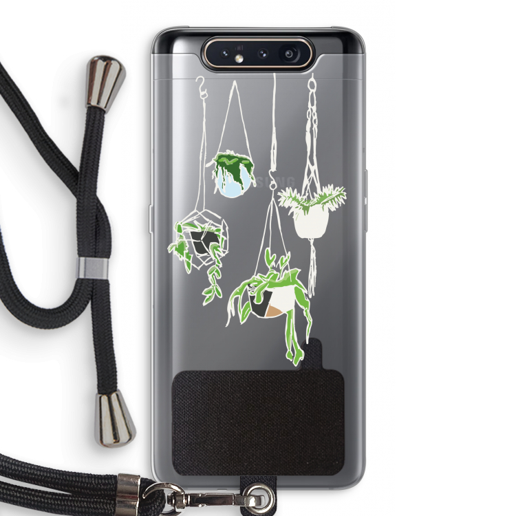 Hang In There: Samsung Galaxy A80 Transparant Hoesje met koord