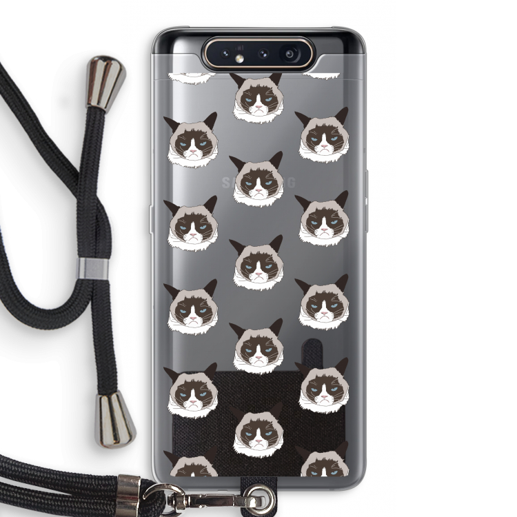 It's a Purrr Case: Samsung Galaxy A80 Transparant Hoesje met koord