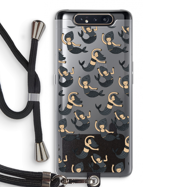 Zeemeermin: Samsung Galaxy A80 Transparant Hoesje met koord