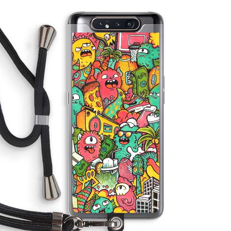 Vexx City: Samsung Galaxy A80 Transparant Hoesje met koord