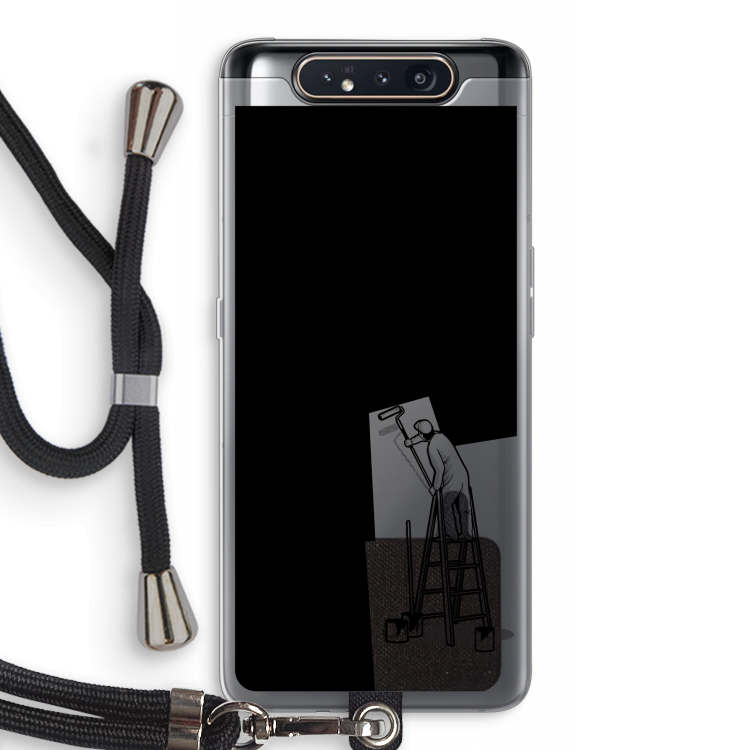Musketon Painter: Samsung Galaxy A80 Transparant Hoesje met koord