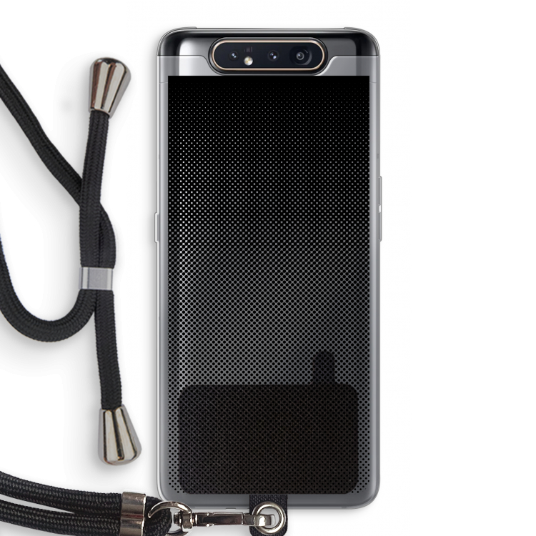 Musketon Halftone: Samsung Galaxy A80 Transparant Hoesje met koord