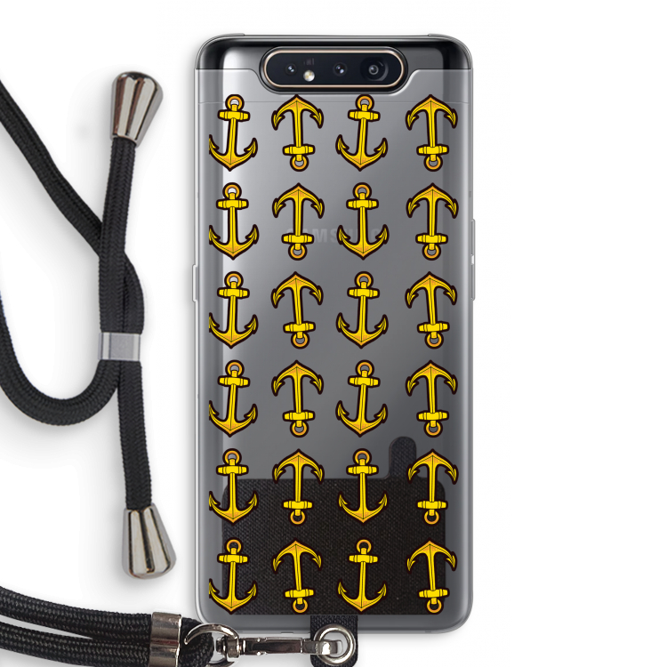 Musketon Anchor: Samsung Galaxy A80 Transparant Hoesje met koord