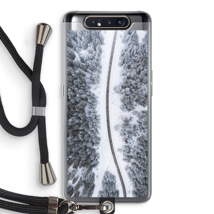 Snøfall: Samsung Galaxy A80 Transparant Hoesje met koord