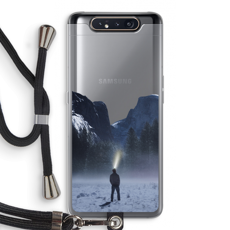 Wanderlust: Samsung Galaxy A80 Transparant Hoesje met koord