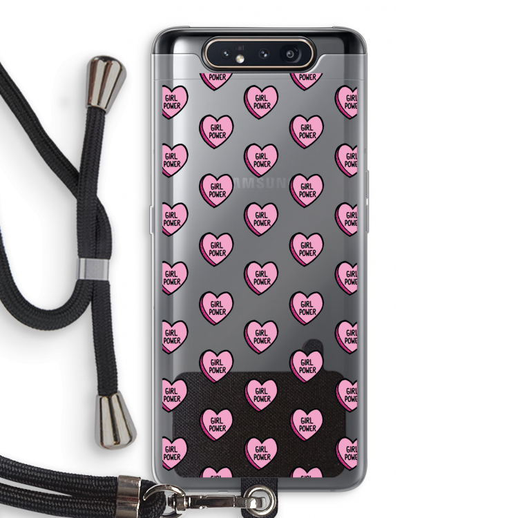 GIRL POWER: Samsung Galaxy A80 Transparant Hoesje met koord