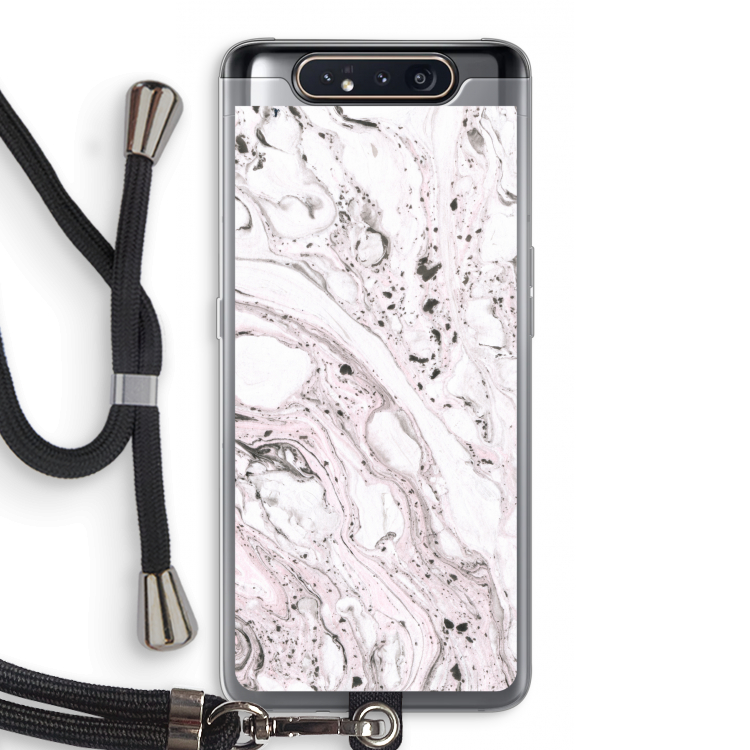 Mengelmoes: Samsung Galaxy A80 Transparant Hoesje met koord