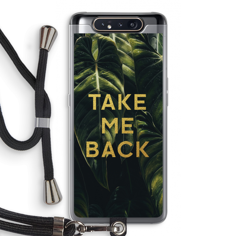 Take me back: Samsung Galaxy A80 Transparant Hoesje met koord